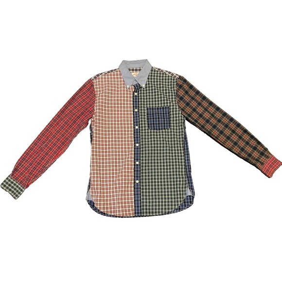 Men's Brooks Brothers Red Fleece 1plaid patchwork Button-Down L/S Shirt small - Picture 1 of 5